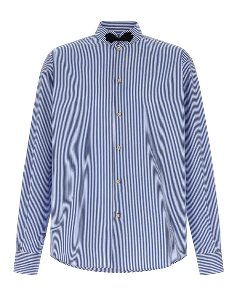 Valentino Garavani Gestreiftes Hemd mit Knebelverschluss - Blau Blau