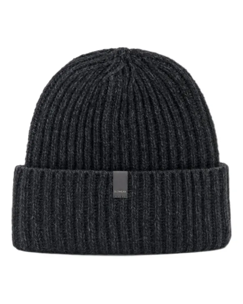 Slowear Gerippte Beanie - Grau Grau