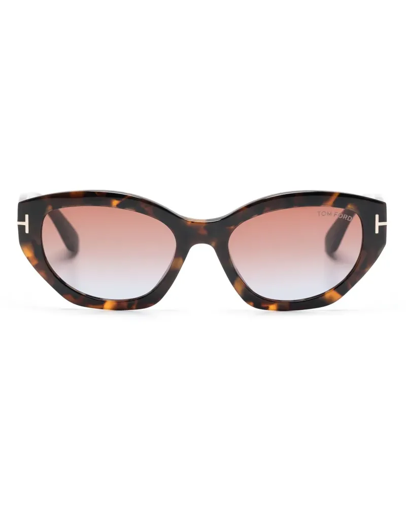 Tom Ford Cat-Eye-Sonnenbrille in Schildpattoptik - Braun Braun
