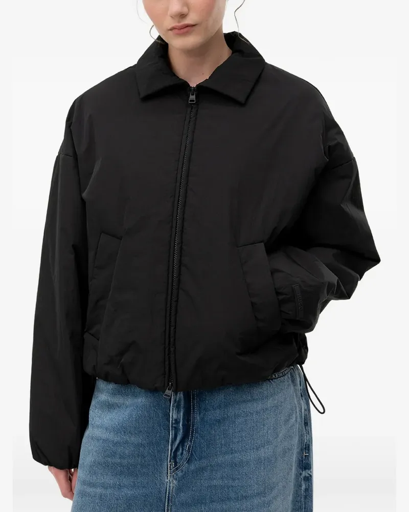 HUGO BOSS Jacke mit Kordelzug - Schwarz Schwarz