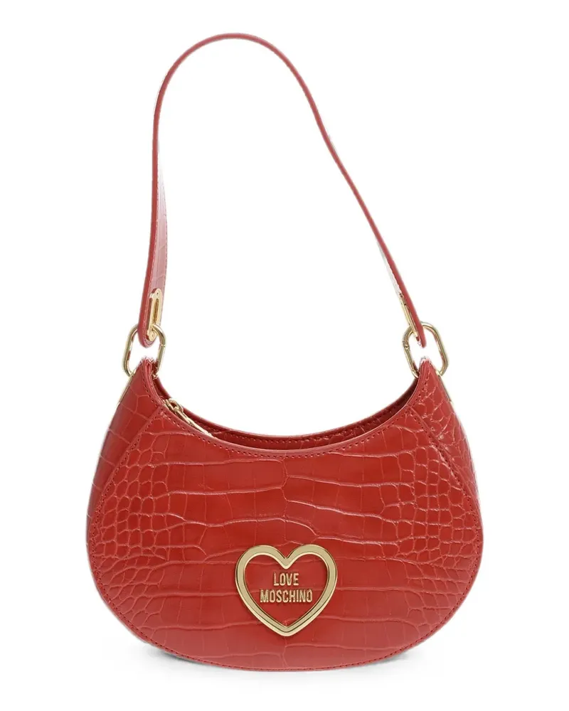 Moschino logo-lettering shoulder bag - Rot Rot