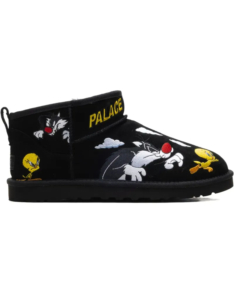 UGG Ultra Mini cartoon-embroidered boots - Schwarz Schwarz