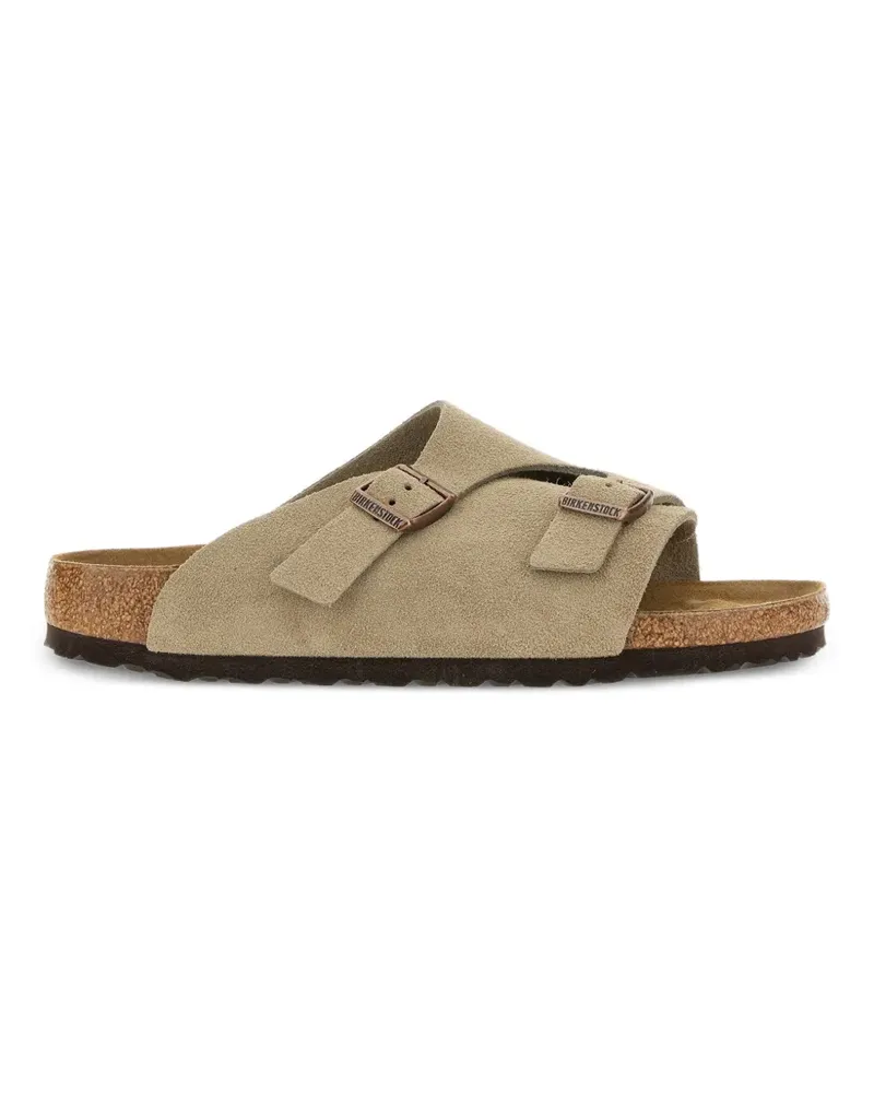 Birkenstock buckled suede sandals - Nude Nude