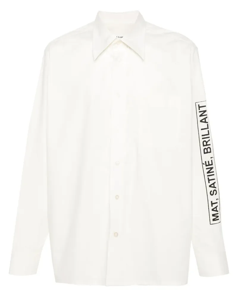 Maison Margiela Hemd mit Slogan-Print - Nude Nude