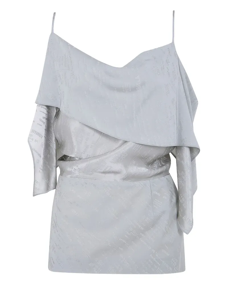 Maison Margiela ruffled strappy blouse - Grau Grau