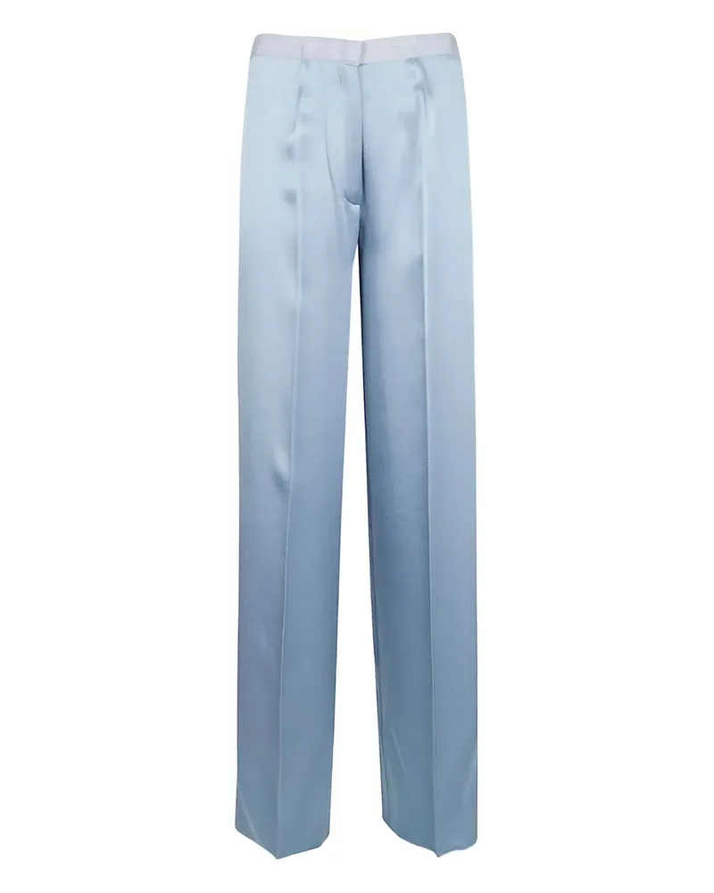 forte_forte pressed-crease trousers - Blau Blau