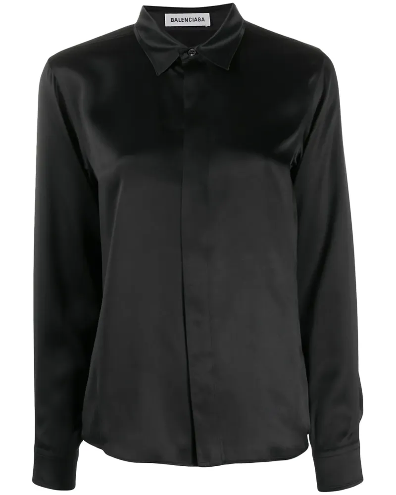 Balenciaga Klassisches Hemd - Schwarz Schwarz