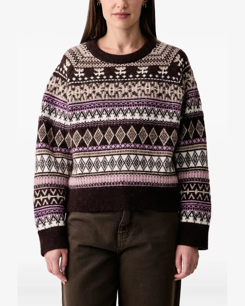 Marc O'Polo Fair-Isle-Pullover mit Raglanärmeln - Braun Braun
