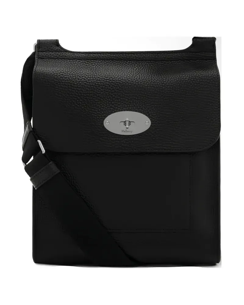Mulberry Kuriertasche mit Logo-Detail - Schwarz Schwarz