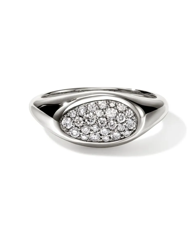 John Hardy Pebble Sterlingsilberring mit Diamanten Silber