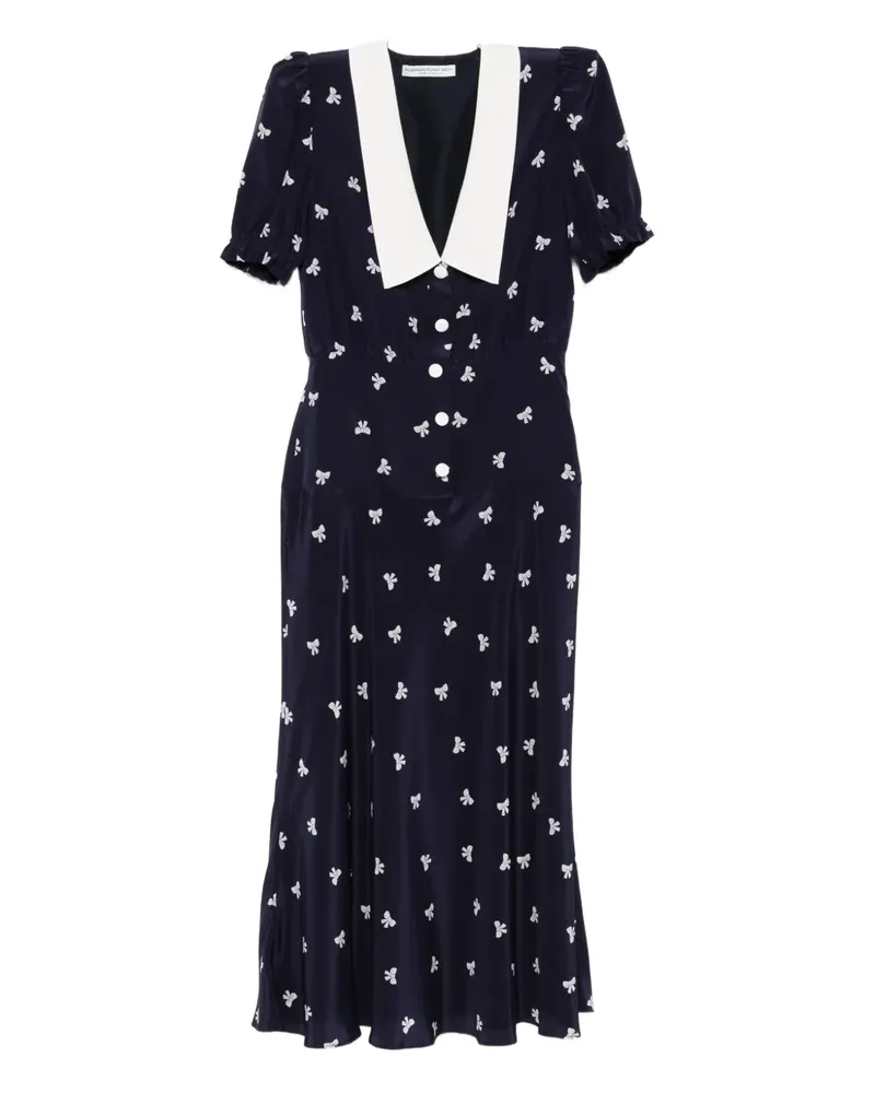 Alessandra Rich Minikleid mit Print - Blau Blau
