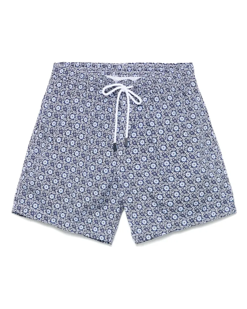 BARBA Badeshorts mit Print - Blau Blau