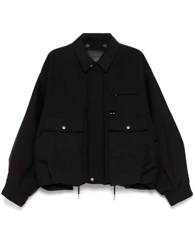 SONGZIO Hemdjacke mit mehreren Taschen - Schwarz Schwarz