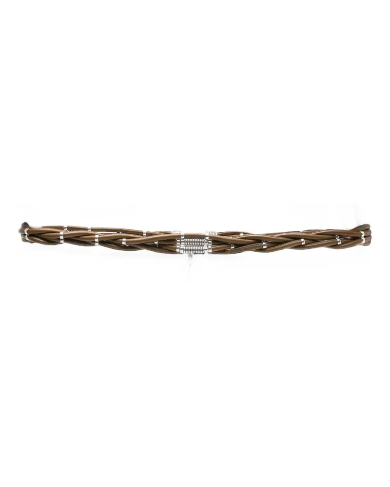 Isabel Marant braided leather belt - Braun Braun