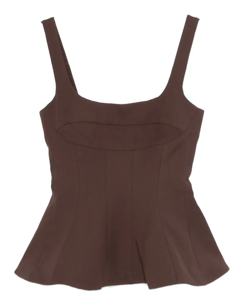 Stine Goya Top mit eckigem Ausschnitt - Braun Braun