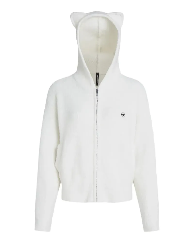 Karl Lagerfeld Ikon Choupette Kapuzenjacke - Weiß Weiß
