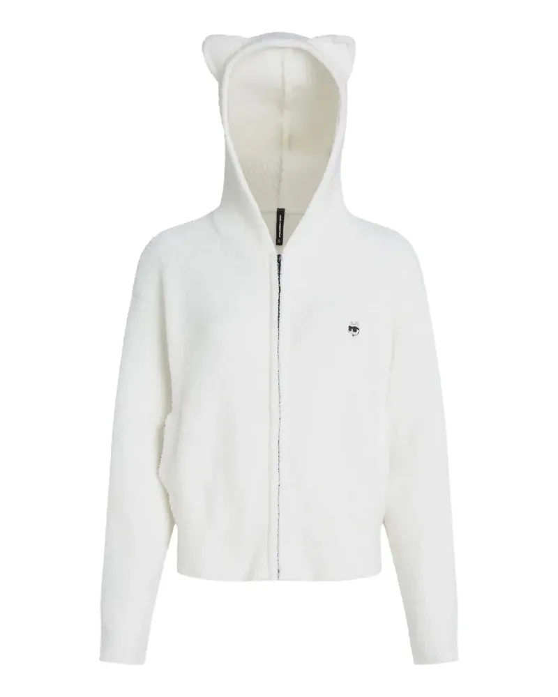 Karl Lagerfeld Ikon Choupette Kapuzenjacke - Weiß Weiß