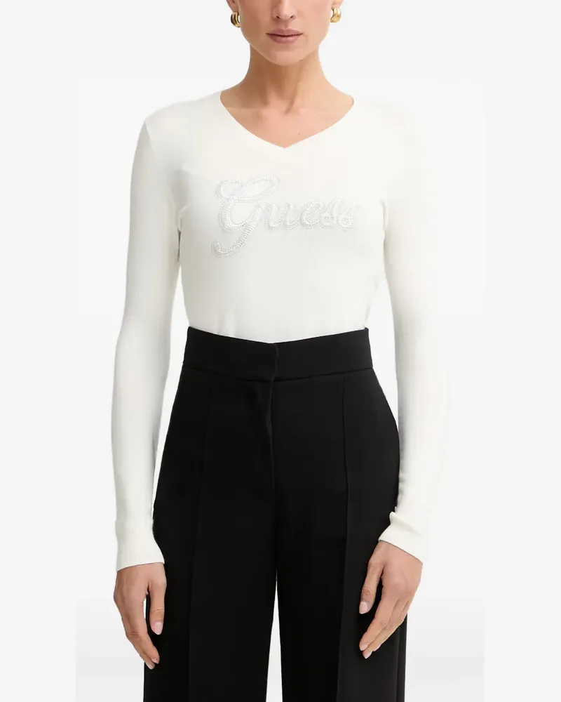 Guess Verzierter Pullover - Weiß Weiß