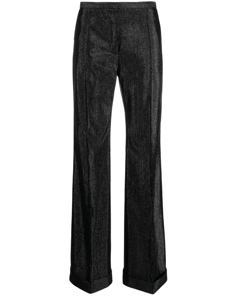 Philosophy Di Lorenzo Serafini Gerade Hose im Metallic-Look - Schwarz Schwarz
