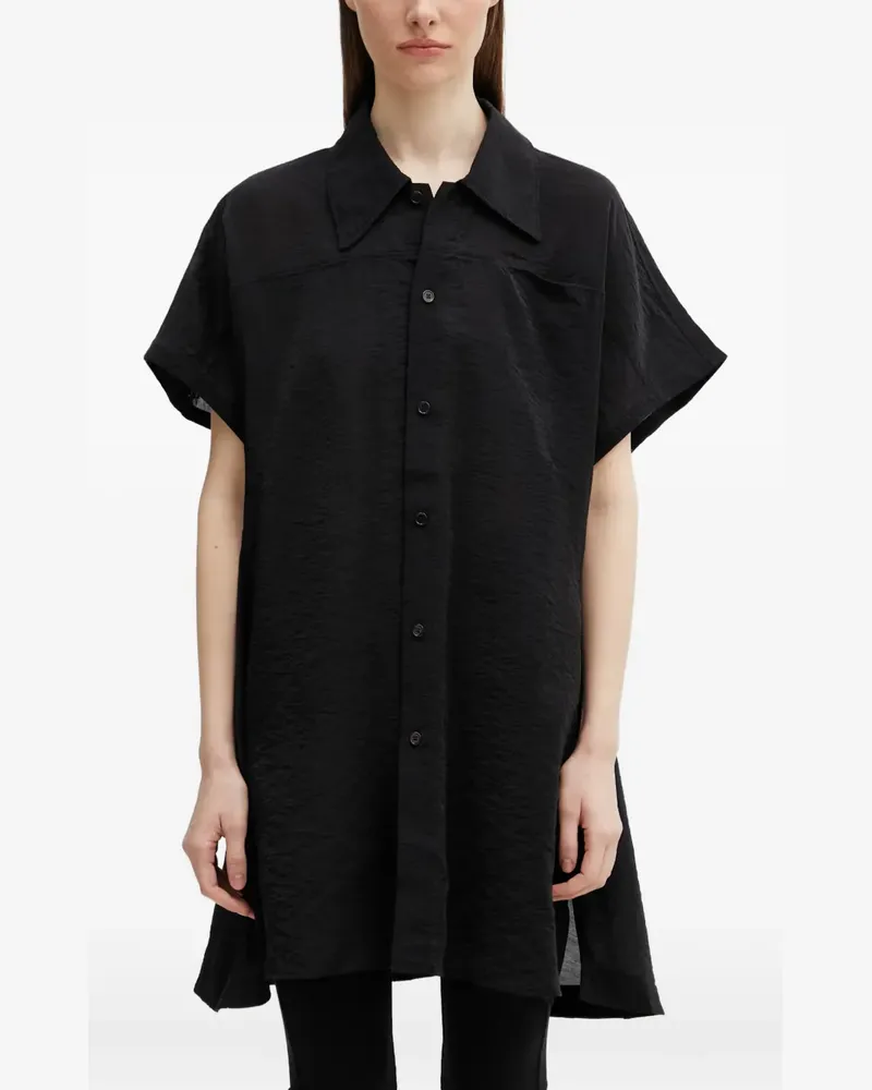 Y-3 Utility-Hemd mit Logo-Print - Schwarz Schwarz
