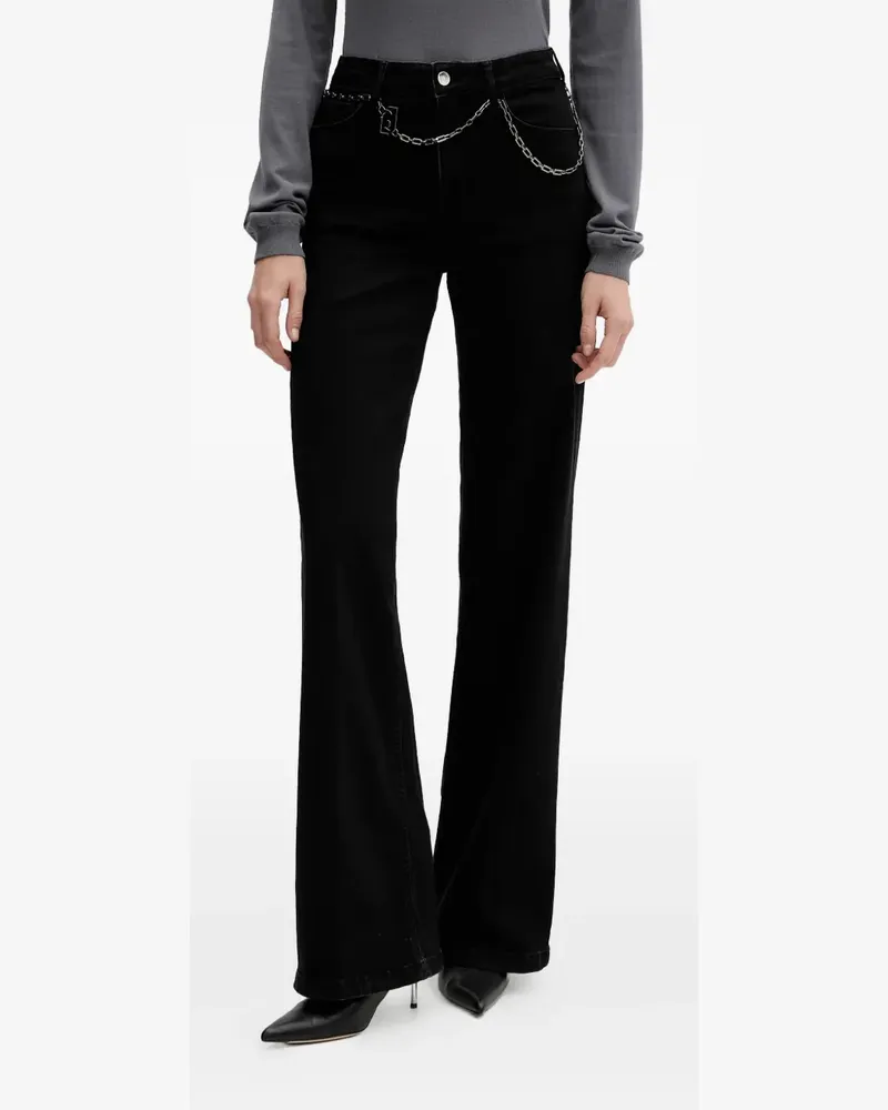 Liu Jo chain-detail jeans - Schwarz Schwarz