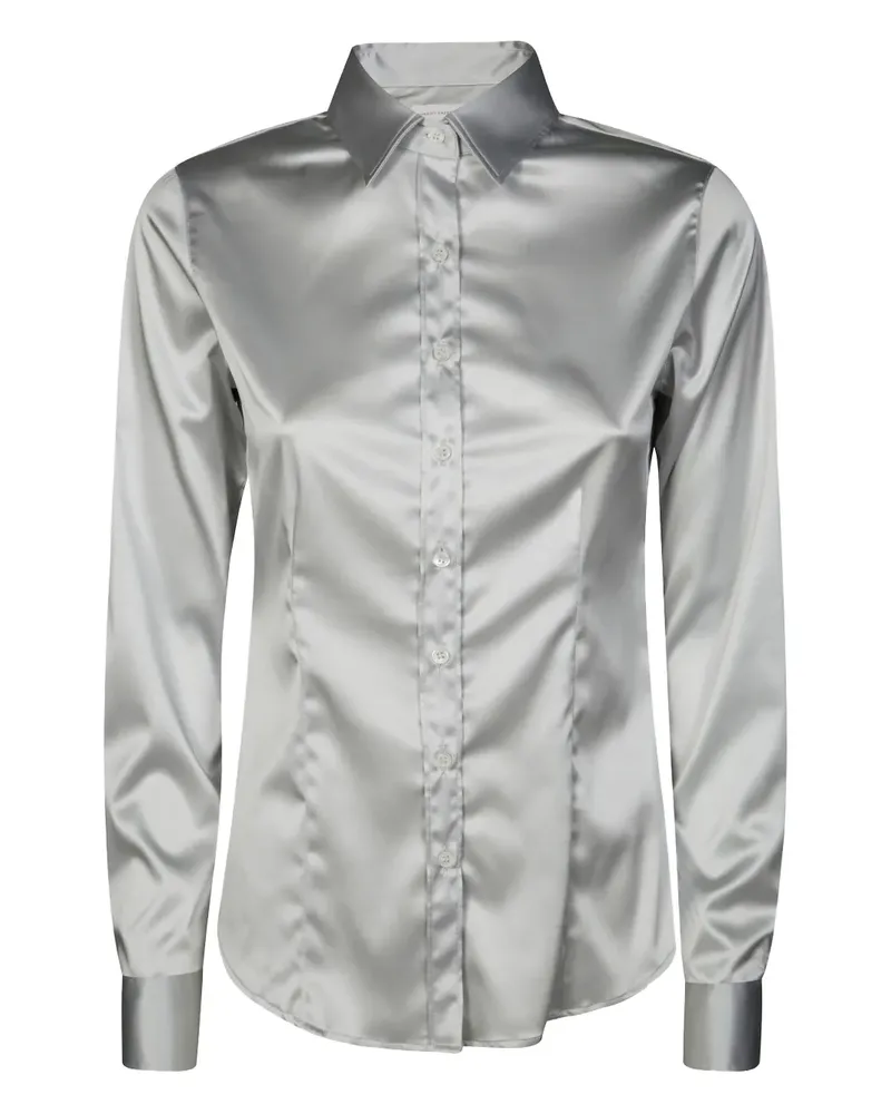 Robert Friedman Agata Hemd aus Satin - Grau Grau