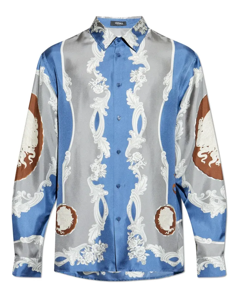 Versace Hemd mit Medusa Cameo-Print - Blau Blau