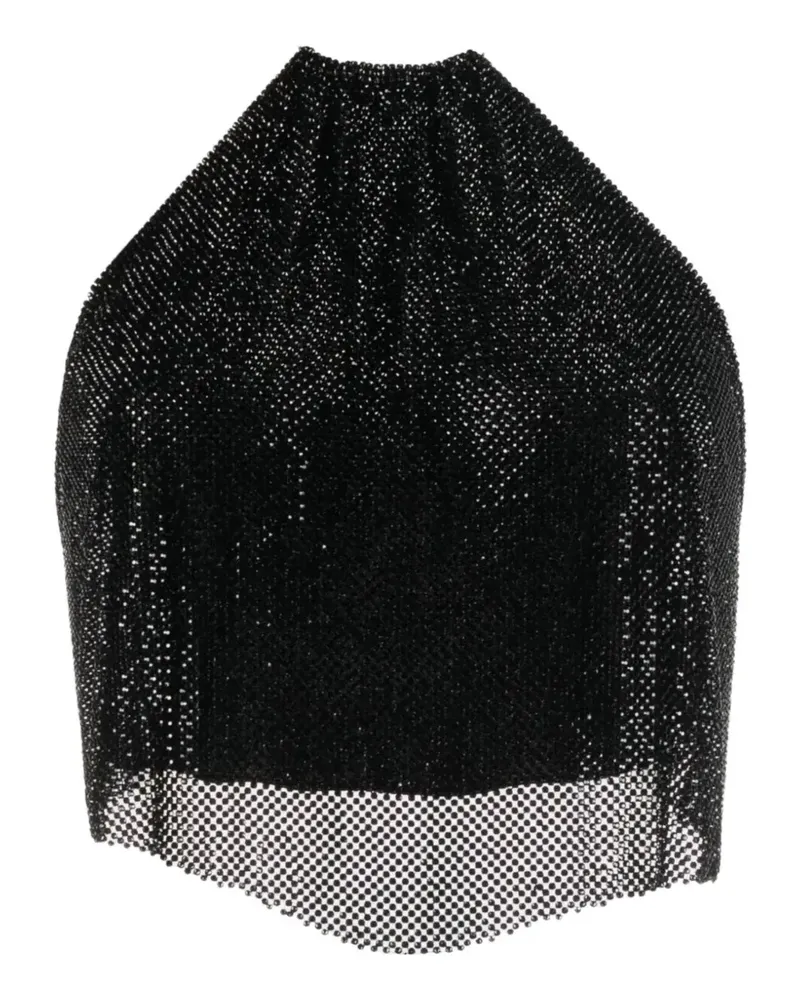 MANURÍ Neckholder-Top - Schwarz Schwarz