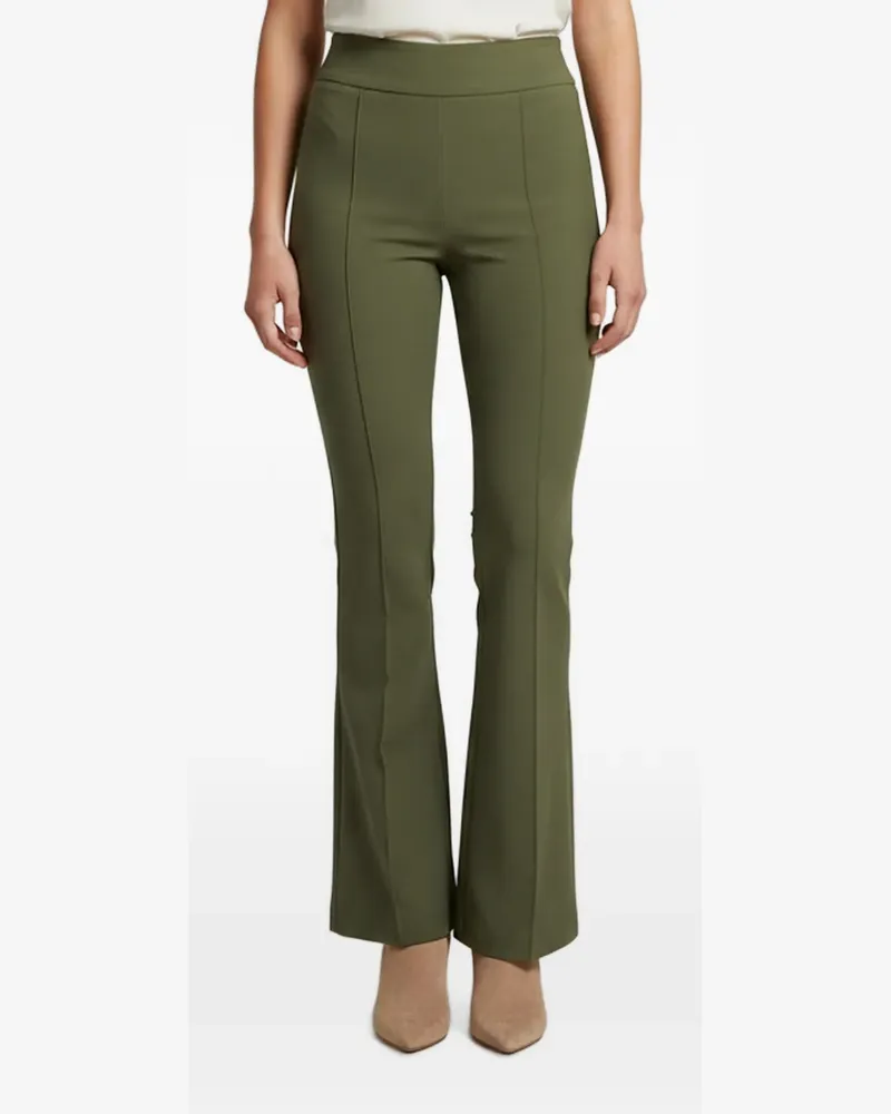 Elisabetta Franchi flared crepe trousers - Grün Grün