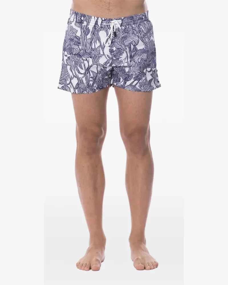 Roberto Cavalli Badeshorts mit Blumenprint - Blau Blau