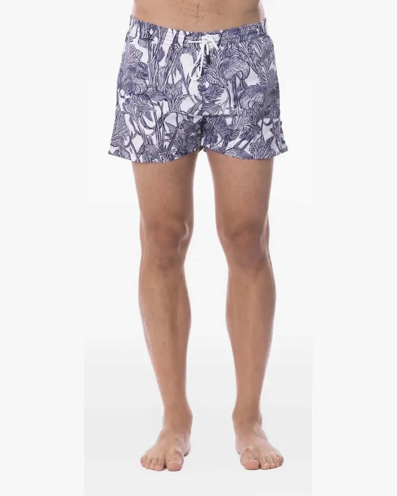 Roberto Cavalli Badeshorts mit Blumenprint - Blau Blau