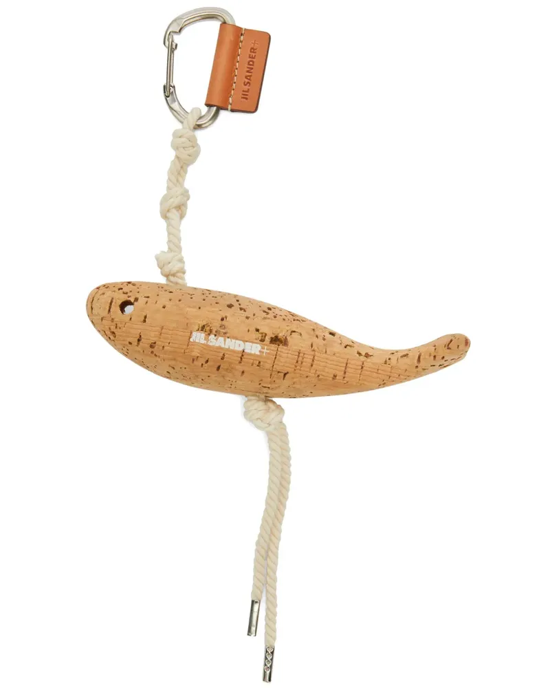 Jil Sander Schlüsselanhänger mit Logo-Print - Braun Braun