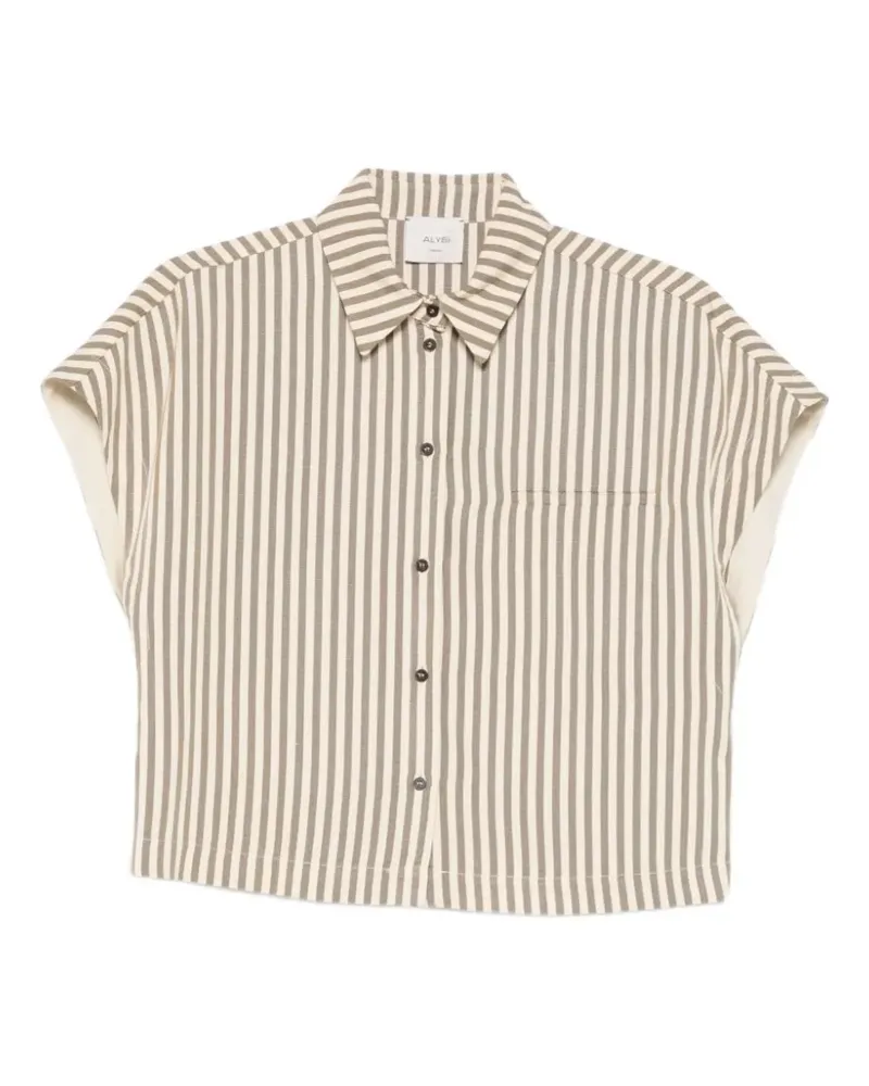 ALYSI striped buttoned shirt - Nude Nude