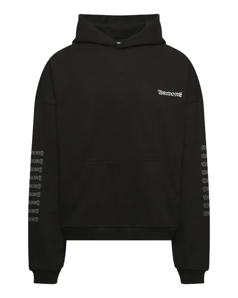 WE 11 DONE Punk Teddy hoodie - Schwarz Schwarz