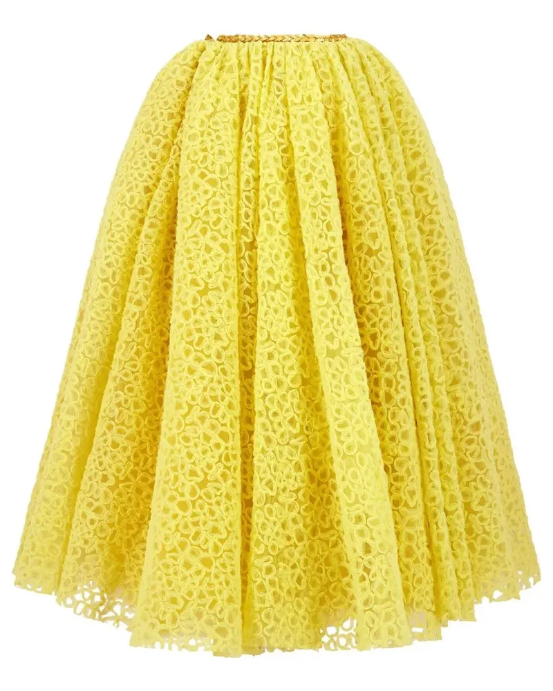 Giambattista Valli Bestickter Rock - Gelb Gelb