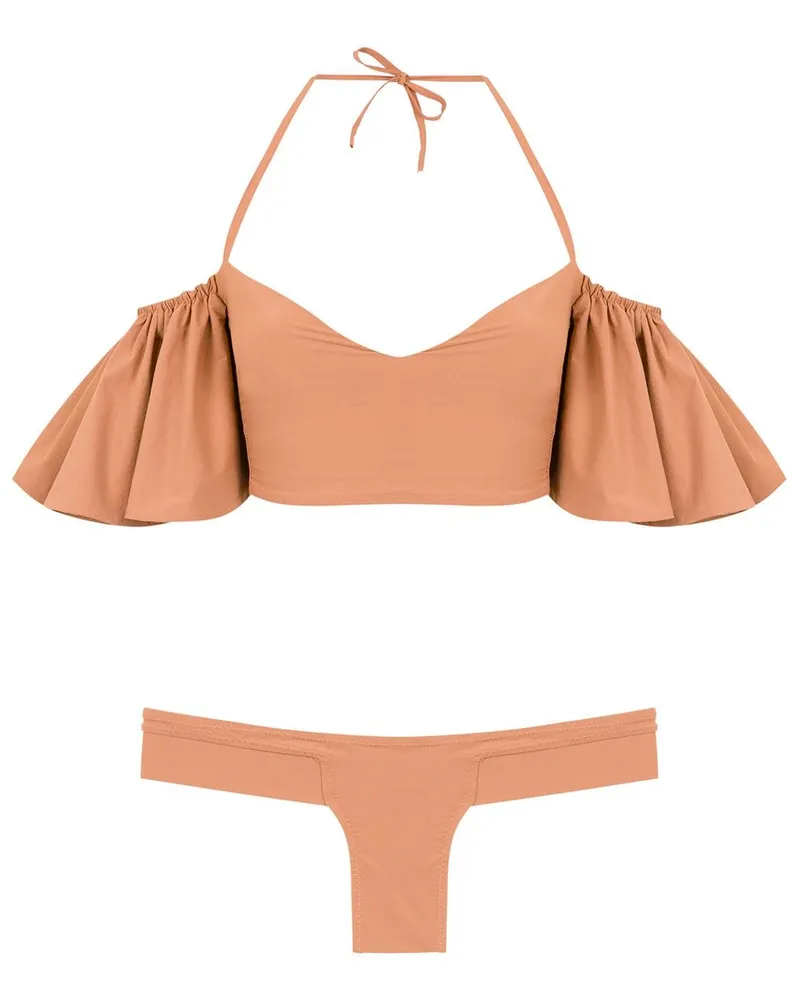 Amir Slama Bikini mit Rüschen - Nude Nude