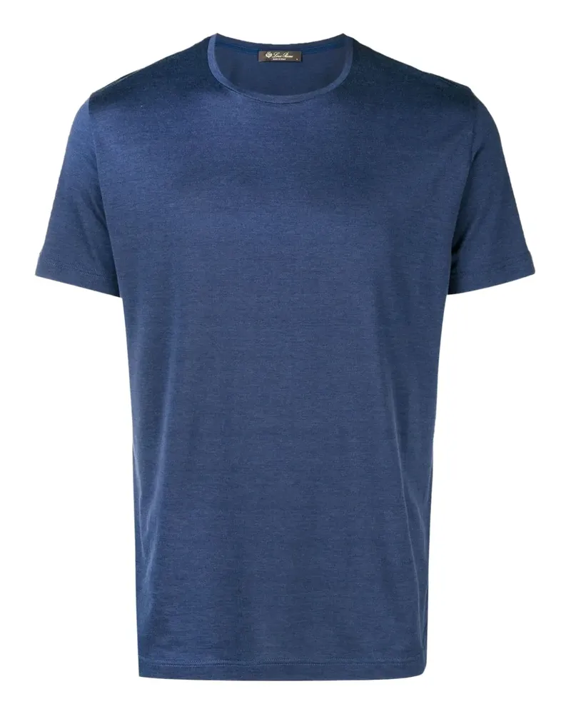 Loro Piana T-Shirt mit Rundhalsausschnitt - Blau Blau