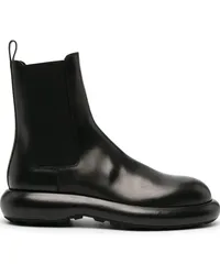 Jil Sander Stiefel mit runder Kappe Schwarz