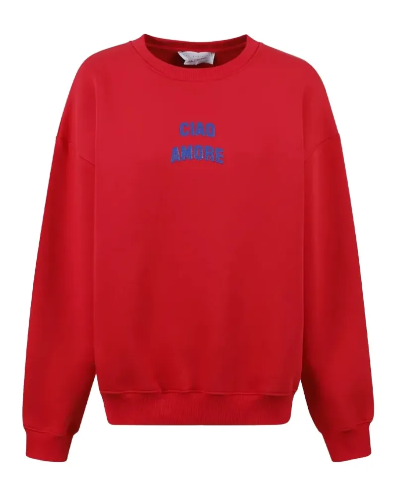 Giada Benincasa Sweatshirt mit "Ciao Amore"-Stickerei - Rot Rot