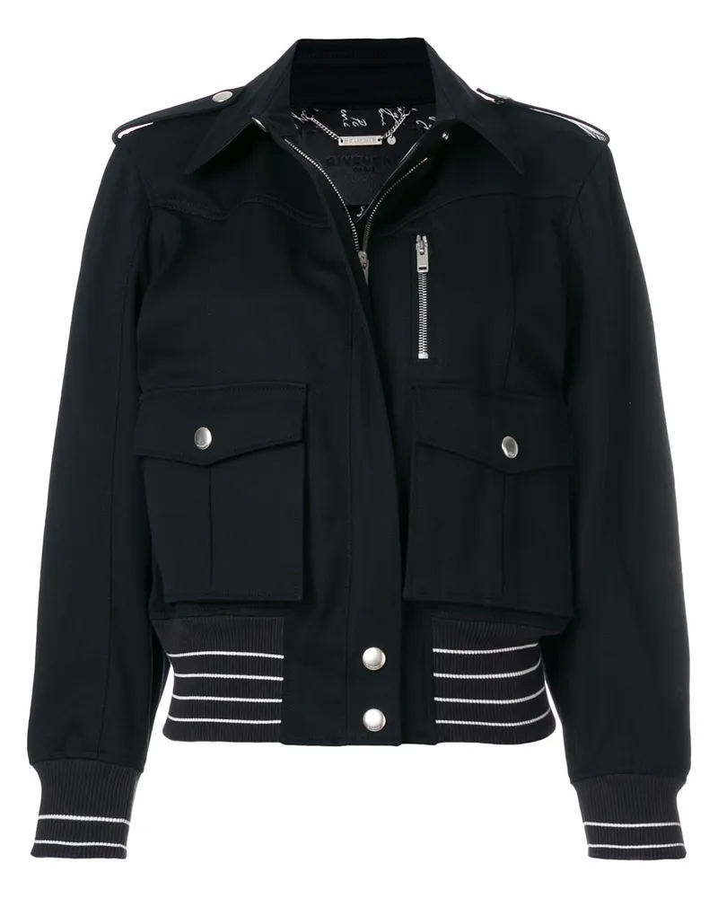 Givenchy Jacke mit Schulterklappen - Blau Blau