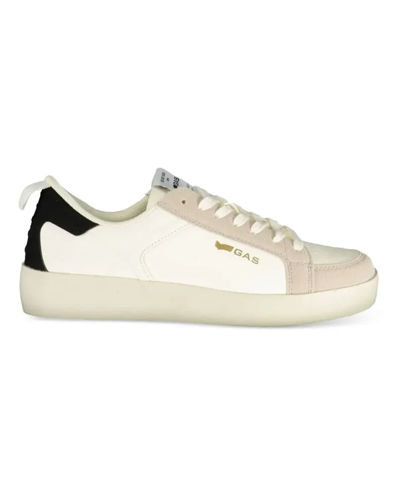 Gas Sneakers mit Kontrasteinsätzen - Weiß Weiß