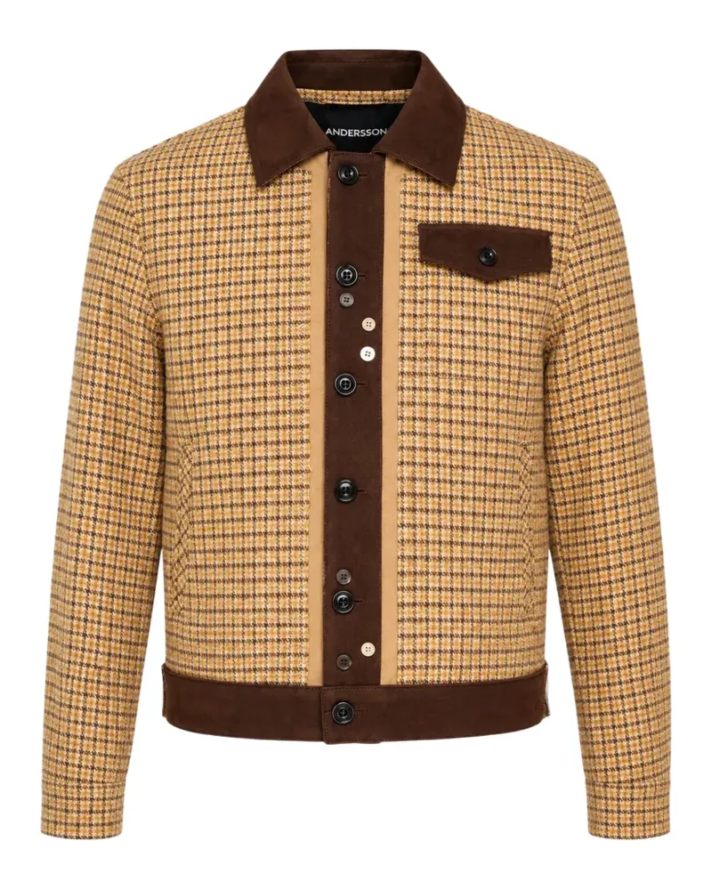 Andersson Bell check-pattern tweed jacket - Gelb Gelb