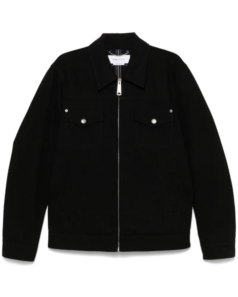Alexander McQueen Klassische Jeansjacke - Schwarz Schwarz