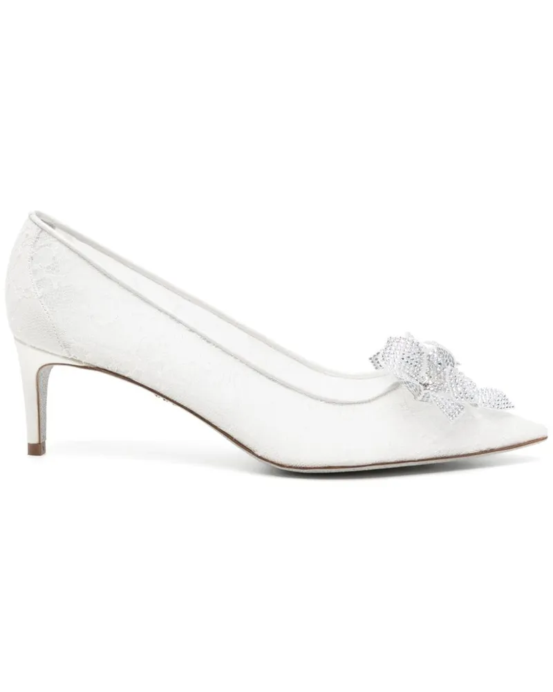 René Caovilla Veneziana Pumps 60mm - Weiß Weiß