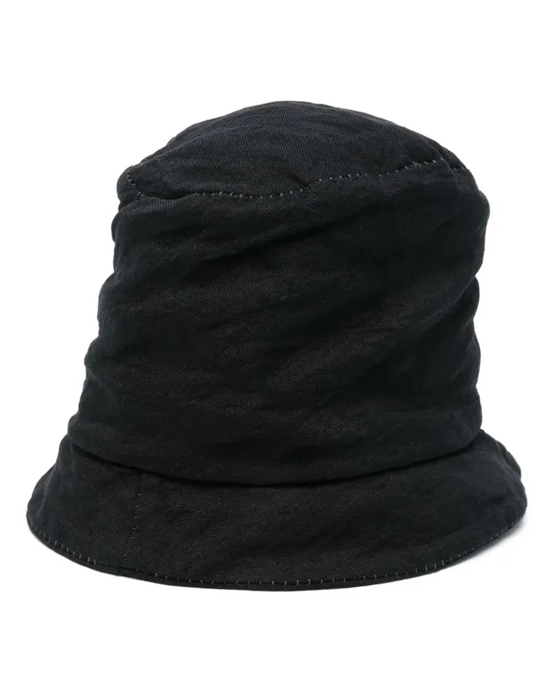 forme d'expression Fischerhut mit Kontrastnähten - Schwarz Schwarz