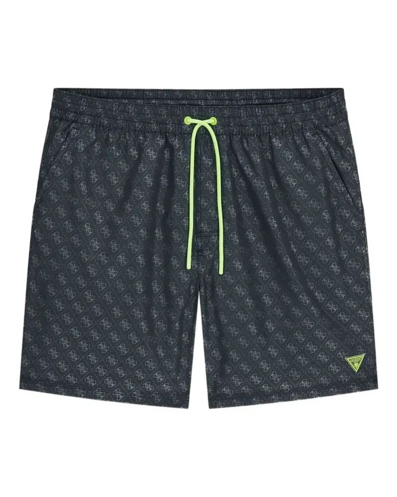 Guess 4G logo-print drawstring swim shorts - Schwarz Schwarz