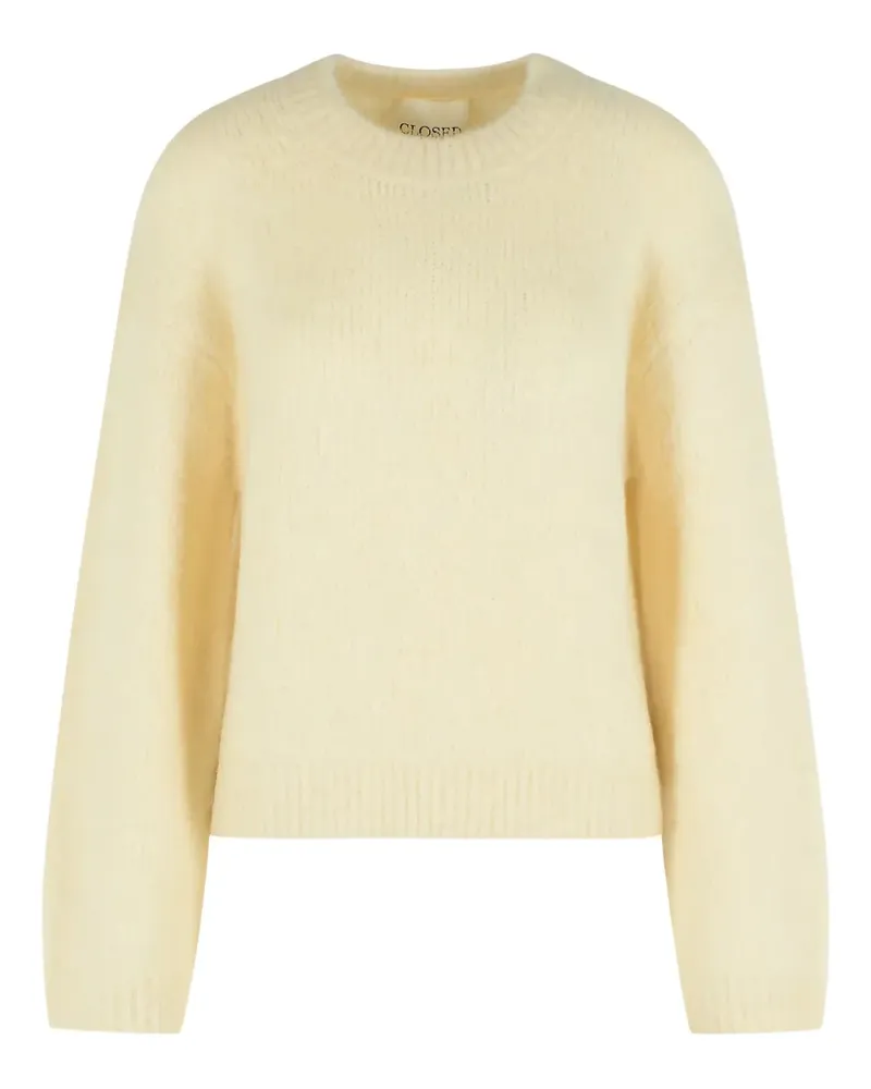 Closed ribbed crew-neck sweater - Nude Nude