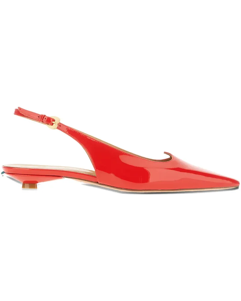 A.BOCCA Flache Slingback-Pumps mit spitzer Kappe 15mm - Rot Rot
