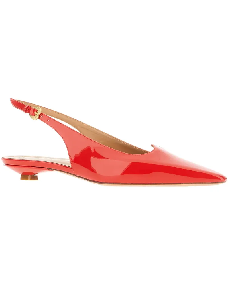 A.BOCCA Flache Slingback-Pumps mit spitzer Kappe 15mm - Rot Rot