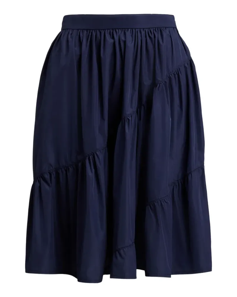 Ralph Lauren Kyle diagonal-seam shirred midi skirt - Blau Blau